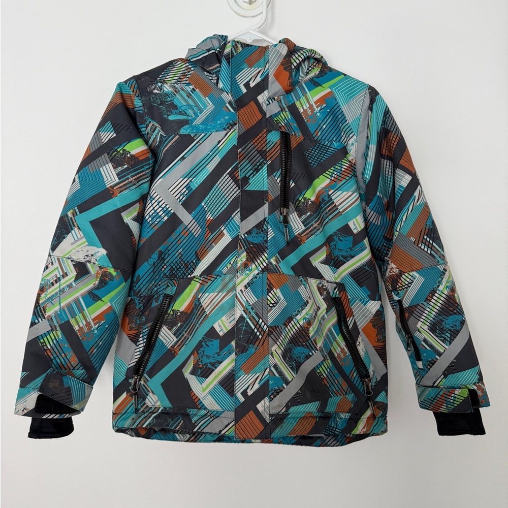 Kids Size M Boulder Gear Braxton Geometric Pattern Ski Jacket great condition